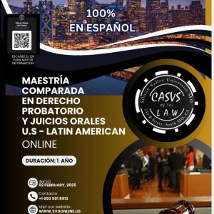 INTERNATIONAL COMPARATIVE MASTER'S DEGREE IN PROBATION LAW AND ORAL TRIALS USA – LATIN AMERICA