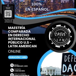 INTERNATIONAL COMPARATIVE MASTER'S DEGREE IN PUBLIC INTERNATIONAL LAW USA – LATIN AMERICA