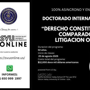 INTERNATIONALDOCTORATE IN COMPARATIVE CONSTITUTIONAL LAW AND ORAL LITIGATION
